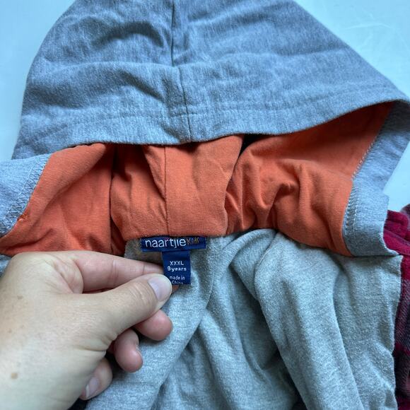 Naartjie Flannel Hooded Shirt Jacket - Size XXL (9 years) - Picture 3 of 5